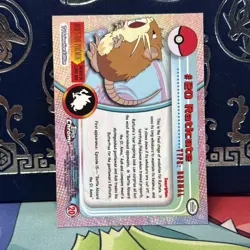 Raticate Topps Chrome Pokemon TV Animation Edition #20 2000 NM - Image 2