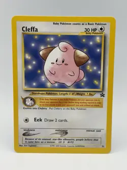 Cleffa #31 WOTC Black Star Promo Pokemon TCG 1999 LP - MINT - Image 1