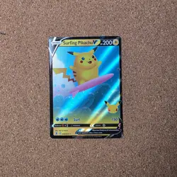 #5 Surfing Pikachu V 8/25 Celebrations Ultra Rare Pokemon TCG Holofoil *CZ - Image 1