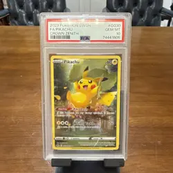 2023 POKEMON SWORD & SHIELD CROWN ZENITH #GG30 FULL ART/PIKACHU PSA 10 - Image 1