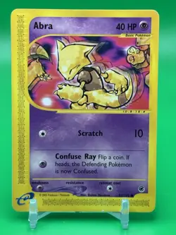 Abra 93/165 Expedition Base Set Common Vintage Pokemon Card 2002 LP Free Ship L5 - Image 1