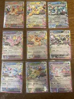 STAMPED COMPLETE Prismatic Evolutions Eeveelutions EX Promo Cards Set! All NM - Image 1