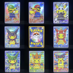 POKEMON PIKACHU PONCHO CHARIZARD MARIO LUIGI RAYQUAZA SET 10 Fans Art Cards - Image 3