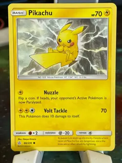 POKEMON PIKACHU 66/236 COMMON COSMIC ECLIPSE NM CARD - Image 1
