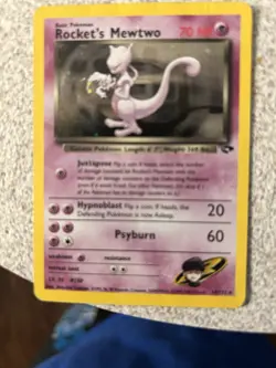Rocket’s Mewtwo HOLO Gym Challenge 14/132 Original Vintage Pokemon Cards - Image 3
