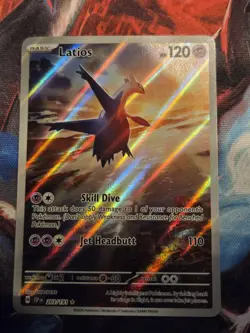 Latios 203/191 Sv08: Surging Sparks Holo Pokemon TCG Card - Image 1