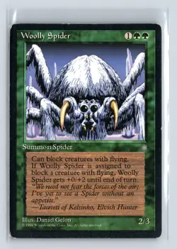 (2x) WOOLLY SPIDER – MTG Magic the Gathering Card – Ice Age – Common - Image 1