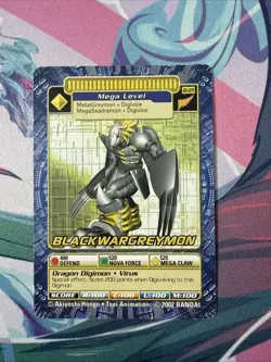 Blackwargreymon Bo-229 Digimon. 2002 Bandai Trading Card Game - Image 1