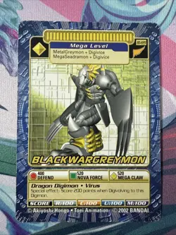 Blackwargreymon Bo-229 Digimon. 2002 Bandai Trading Card Game - Image 3