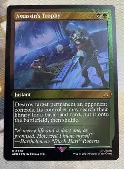 Assassin's Trophy, 0228 Etched FOIL - MTG: Assassin's Creed (ACR) NM/M - Image 1