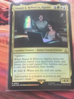Shaun And Rebecca, Agents Assassins Creed Magic The Gathering Foil - Image 1