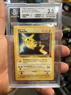 1999 Pokemon Game Movie Promo #4 Pikachu BGS 3.5 Vintage Kids WB Wotc - Image 1