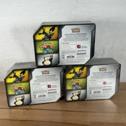 Pokemon Tag Team Tin Pikachu & Zekrom Eevee & Snorlax Celebi & Venusaur SET OF 3 - Image 2