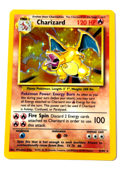 Charizard 4/102 Holo Rare Base Set Unlimited - MP Pokemon 1999 TCG Card - Image 1
