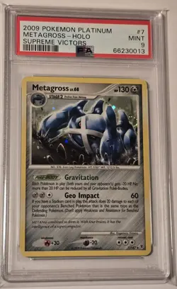 2009 Pokemon Platinum Supreme Victors #7 Metagross Holo PSA 9 - Image 1