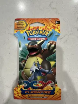 XY FLASHFIRE -Sleeved Booster Pack-Sealed- Pokemon TCG-Kangaskhan Art!!! Read - Image 1
