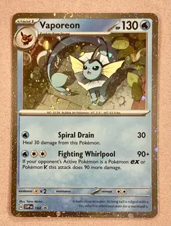 Vaporeon | 168 | Scarlet & Violet | 2023 Pokemon Promo | Holo | NM - Image 1