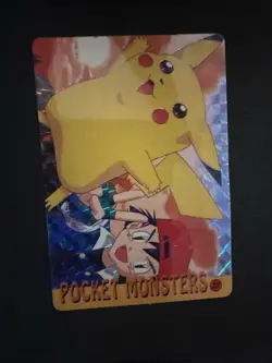 Pocket Monsters Ash Pikachu #25 Vending Machine Prism Sicker Japanese - Image 2