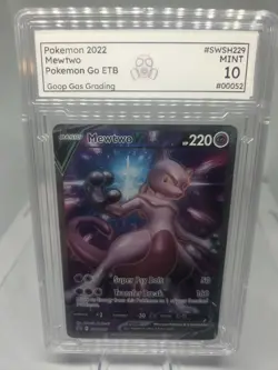 Pokemon TCG Mewtwo v SWSH229 Black Star Promo Full Art Holo Graded `10 - Image 1