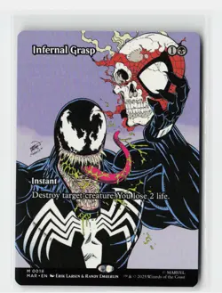 Infernal Grasp (Borderless) Marvel Universe Eternal-Legal MTG Card - Image 1