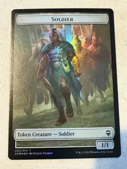 mtg foil token Soldier // The Monarch, 002/014, Commander Legends, unplayed - Image 1