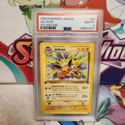 PSA 8 Jolteon 20/64 1st Edition Non Holo - Jungle - Pokemon TCG - SHIPS FAST - Image 1