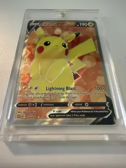 Pikachu V #157/172 2022 Brilliant Stars SWSH Full Art NM+! Pokemon TCG! - Image 1
