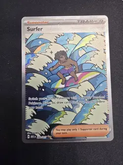 Pokemon TCG Surfer Trainer Full Art Holo Secret Rare Obsidian Flames 293/217 - Image 1