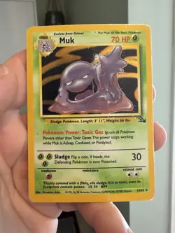 Muk - 13/62 - Pokemon TCG Fossil Unlimited Holo Rare Card WOTC DMG - Image 1