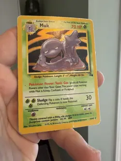 Muk - 13/62 - Pokemon TCG Fossil Unlimited Holo Rare Card WOTC DMG - Image 3