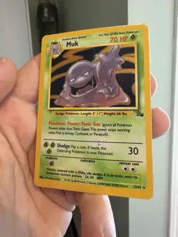 Muk - 13/62 - Pokemon TCG Fossil Unlimited Holo Rare Card WOTC DMG - Image 4