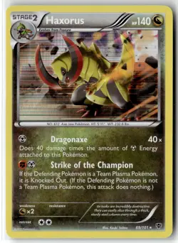 Haxorus ⭐ 69/101 Holo Rare Plasma Blast 2013 Pokemon NM - Image 1