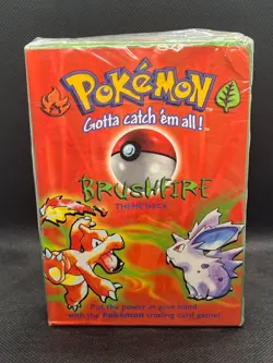 1999 Pokemon Base Set Brushfire Theme Deck Factory Sealed Vintage WOTC - Image 1