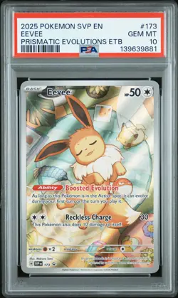2025 POKEMON SVP EN-SV BLACK STAR PROMO #173 EEVEE PSA 10 - Image 1