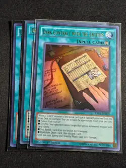 Yugioh - 3x Dark Contract with the Entities RATE-EN099 1st Ultra Rare NM - Image 1