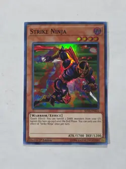 Yugioh Strike Ninja Super Rare 1st edition Foil SHVA-EN021 - Image 1