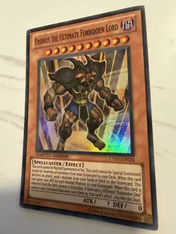 EXODIUS THE ULTIMATE FORBIDDEN LORD 1996 CT07-EN024 YUGIOH Limited Edition LP - Image 2