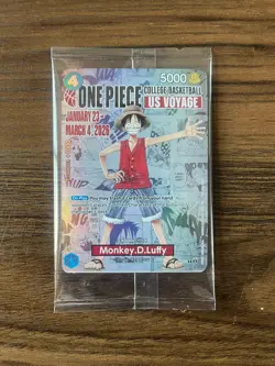 One Piece College Basketball US Voyage Monkey.D.Luffy Card SEALED - Image 1