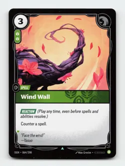 Wind Wall 064/298 Non Foil Riftbound Origins League of legends Card - Image 1
