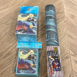 Pokemon Card Game Cynthia & Garchomp Playmat Deck Case Sleeve Set Supply Japan - Image 1