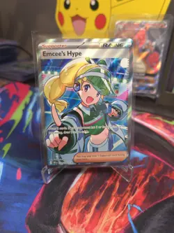 Pokemon TCG Trainer Emcee's Hype Ultra Rare Holo Card 220/182 CO29 - Image 1