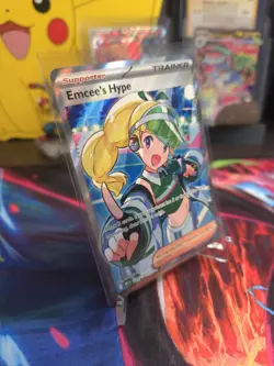 Pokemon TCG Trainer Emcee's Hype Ultra Rare Holo Card 220/182 CO29 - Image 2