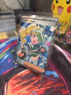 Pokemon TCG Trainer Emcee's Hype Ultra Rare Holo Card 220/182 CO29 - Image 3