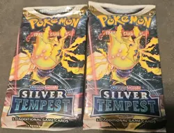 Pokemon Sword & Shield Silver Tempest Booster Cards Pack NEW Lot Of 2 - Image 1