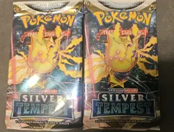 Pokemon Sword & Shield Silver Tempest Booster Cards Pack NEW Lot Of 2 - Image 2