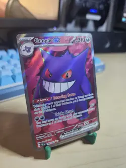 Pokemon Gengar EX TCG Full Art Ultra Rare Holo Card 193/162 Temporal Forces - Image 3