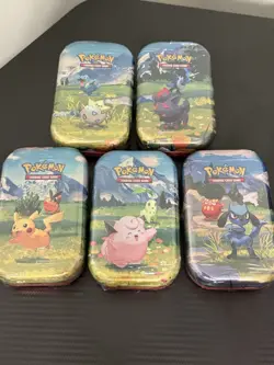 2026 Pokemon - TCG Ascended Heroes- Mini Tin - Set of 5 - In hand - Image 1