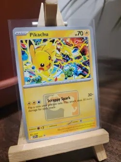 Pokemon TCG Pikachu 2025 World Championship Winner Stamped Promo - Image 1