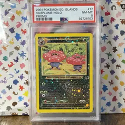 Vileplume 17/18 DOUBLE SWIRL 2001 Southern Islands PSA 8 Holo Pokemon Vintage - Image 1