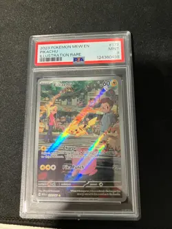 2023 POKEMON MEW EN-151 ILLUSTRATION RARE #173 PIKACHU PSA 9 - Image 2